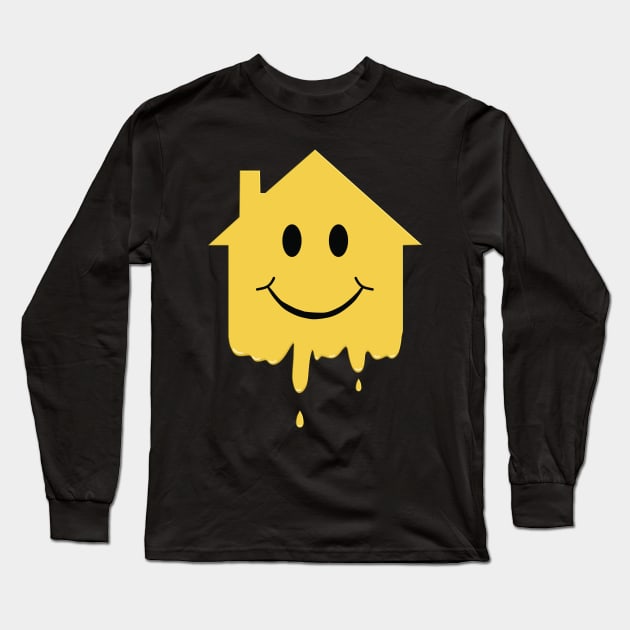Acid House Happy Hardcore Meltdown Long Sleeve T-Shirt by RuftupDesigns